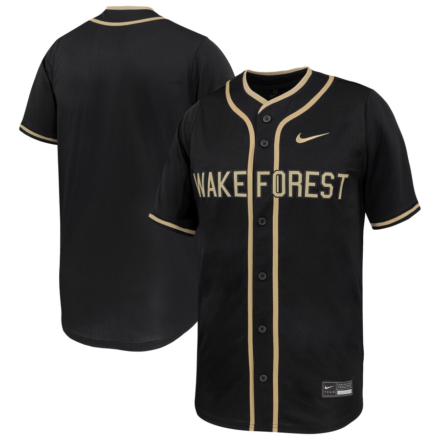 Men's Nike Black Wake Forest Demon Deacons Limited Baseball Jersey - Jersey