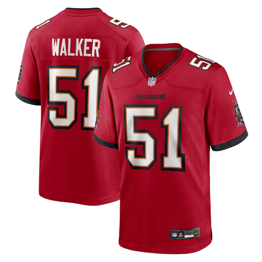 Men's Tampa Bay Buccaneers David Walker Nike Red Team Game Jersey - Jersey