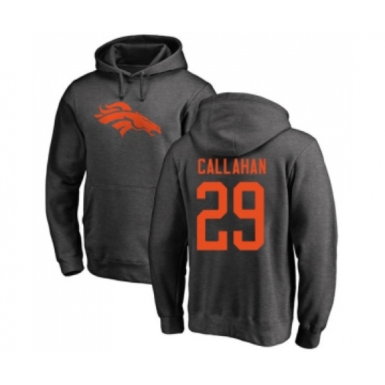 Football Denver Broncos #29 Bryce Callahan Ash One Color Pullover Hoodie - Jersey