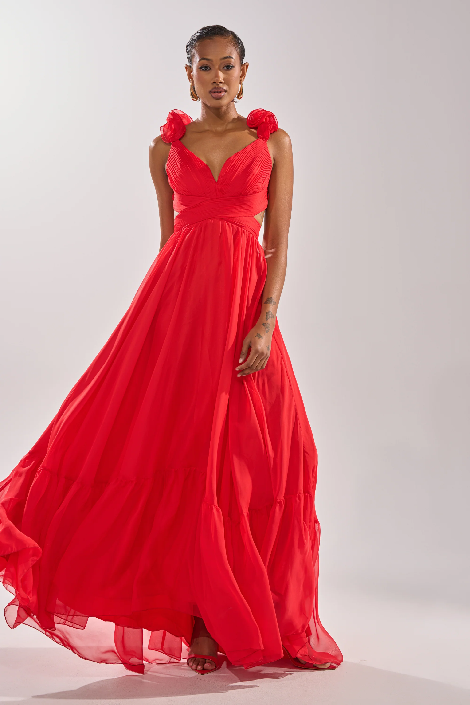 DREAM GIRL MAXI DRESS IN RED - Akira Wear