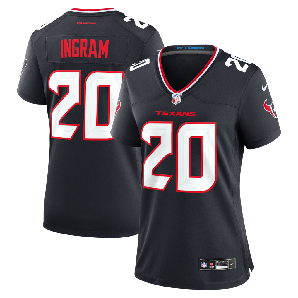 Women's Houston Texans Ja'Marcus Ingram Nike Navy Team Game Jersey - Jersey