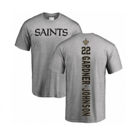 Football New Orleans Saints #22 Chauncey Gardner-Johnson Ash Backer T-Shirt - Jersey