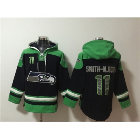 Men's Seattle Seahawks #11 Jaxon Smith-Njigba Black Ageless Must-Have Lace-Up Pullover Hoodie - Jersey