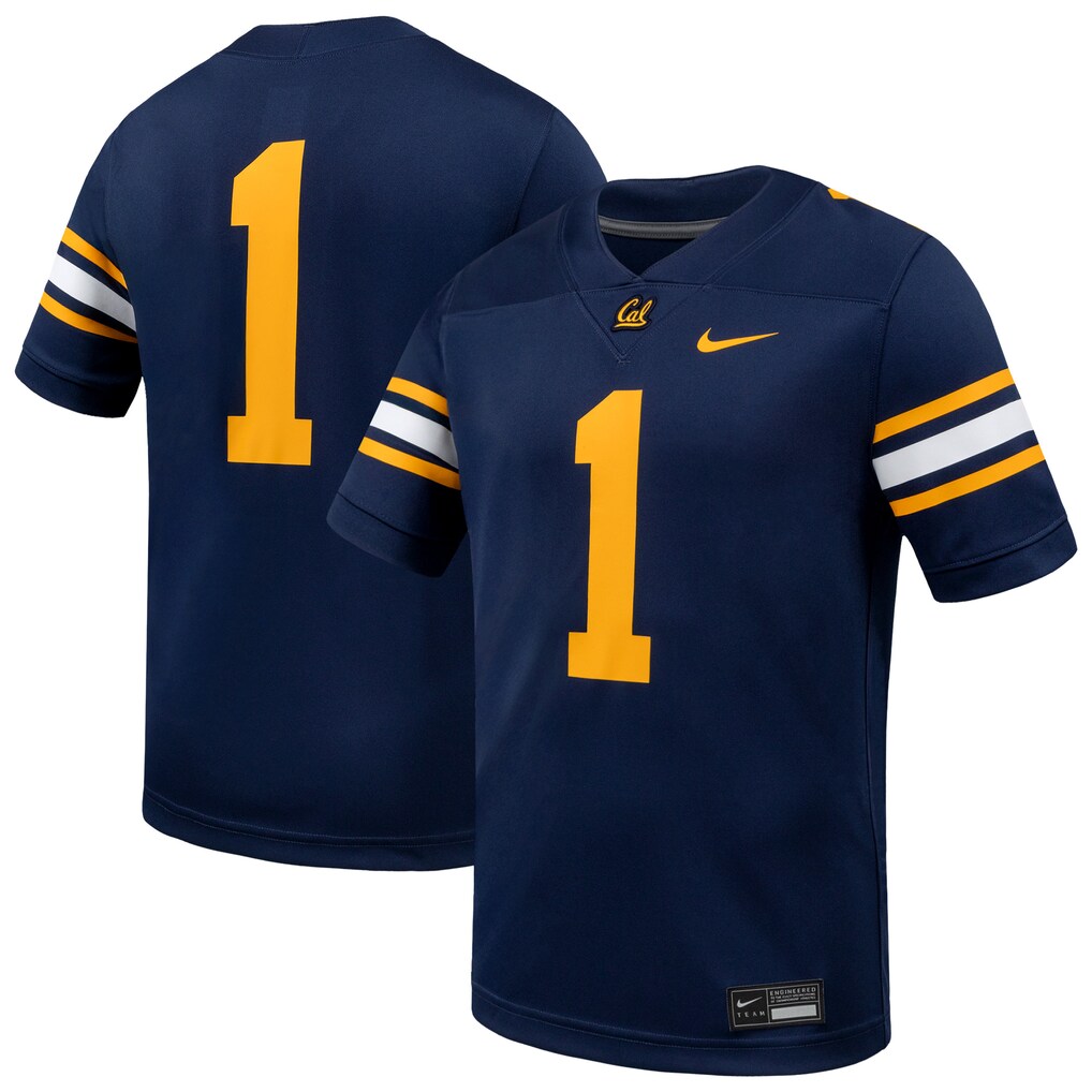 Men's Nike #1 Navy Cal Bears Game Football Jersey - Jersey