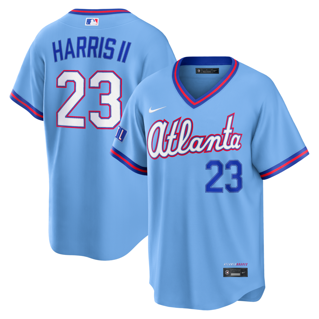 Men's Atlanta Braves Michael Harris II Nike Powder Blue 2026 City Connect Stadium Jersey - Jersey