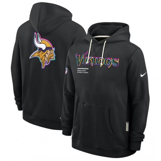 Men's Minnesota Vikings Black 2025 Crucial Catch Dri-FIT Hoodie - Jersey