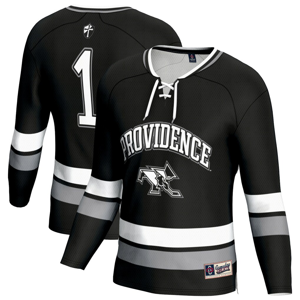 Youth GameDay Greats Black Providence Friars Lightweight Fashion Men's Hockey Jersey - Jersey
