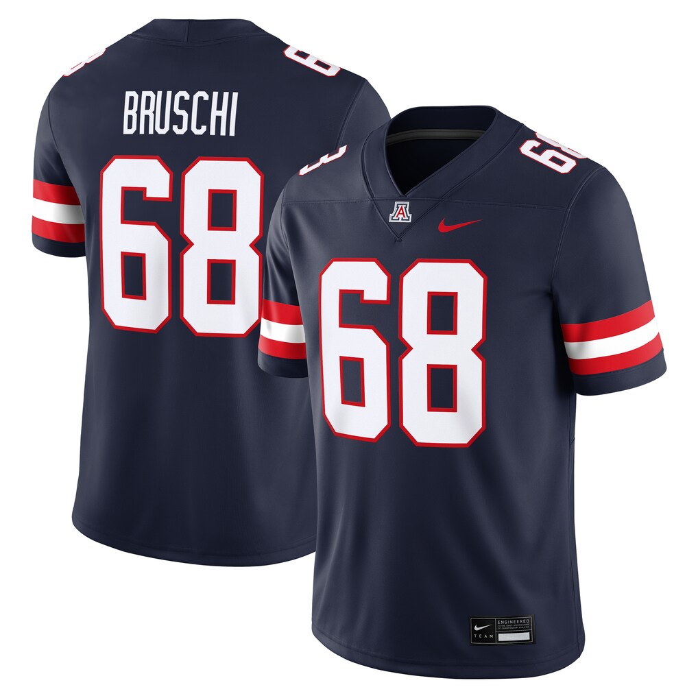 Men's Nike Tedy Bruschi Navy Arizona Wildcats Home Game Jersey - Jersey