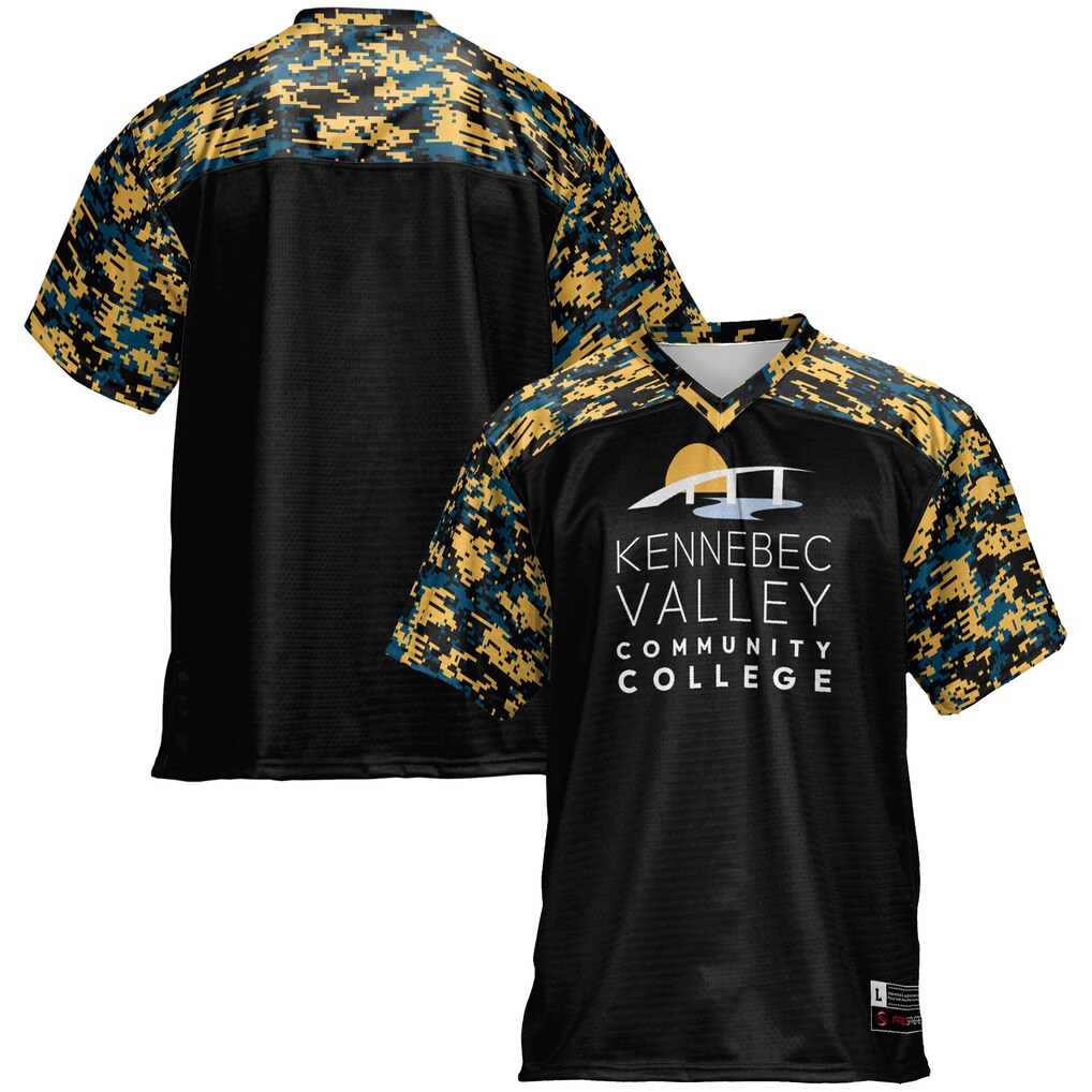 Men's GameDay Greats Black Kennebec Valley Community College Football Jersey - Jersey