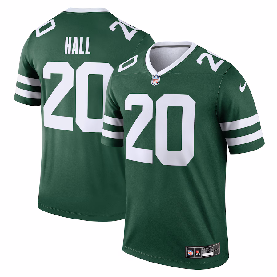 Men's New York Jets Breece Hall Nike Green Legend Player Performance Top - Jersey
