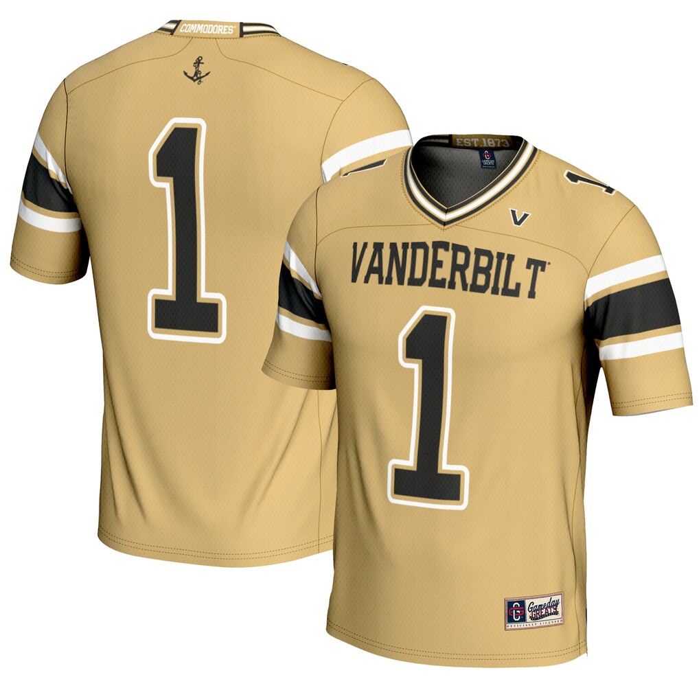 Youth GameDay Greats #1 Gold Vanderbilt Commodores Football Jersey - Jersey