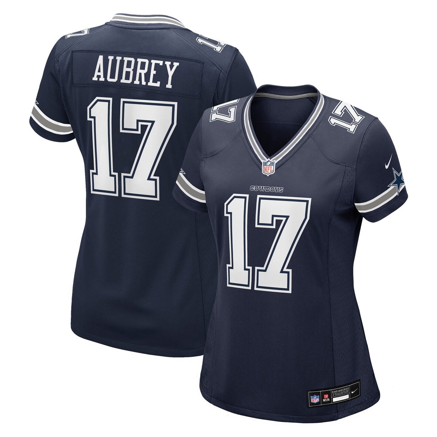 Women's Dallas Cowboys Brandon Aubrey Nike Navy Team Game Jersey - Jersey