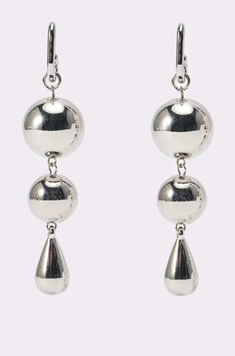 CHROME DROP EARRINGS - Akira Wear