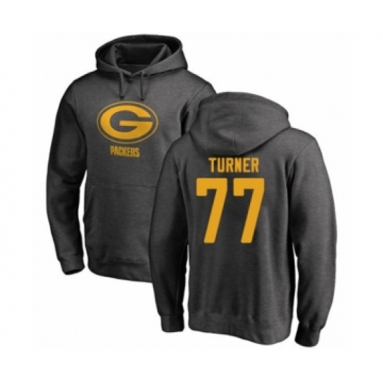 Football Green Bay Packers #77 Billy Turner Ash One Color Pullover Hoodie - Jersey