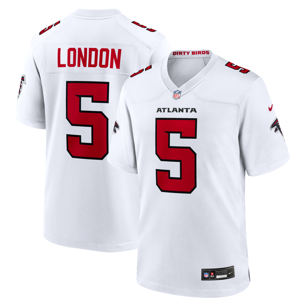 Men's Atlanta Falcons Drake London Nike White Game Jersey - Jersey