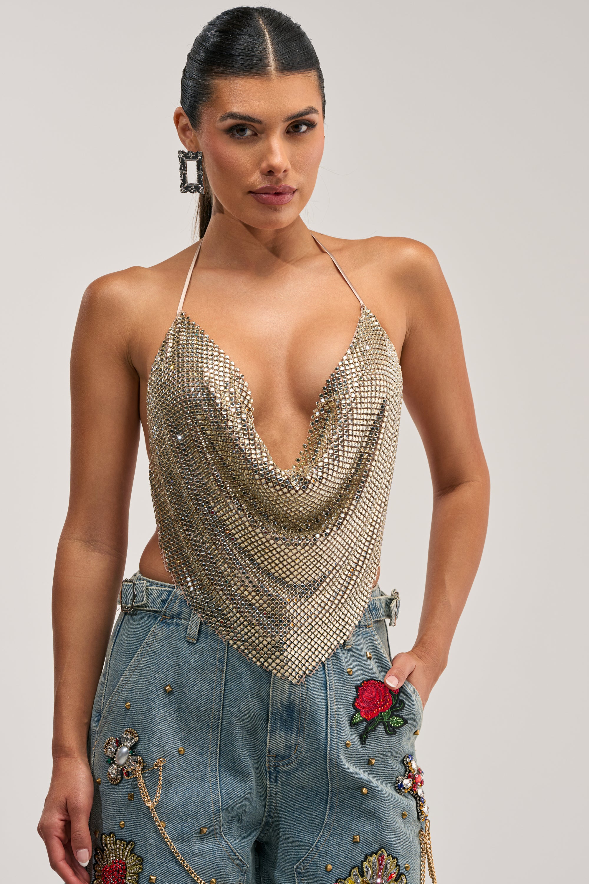 DISCO CLUB COWL NECK TOP - Akira Wear