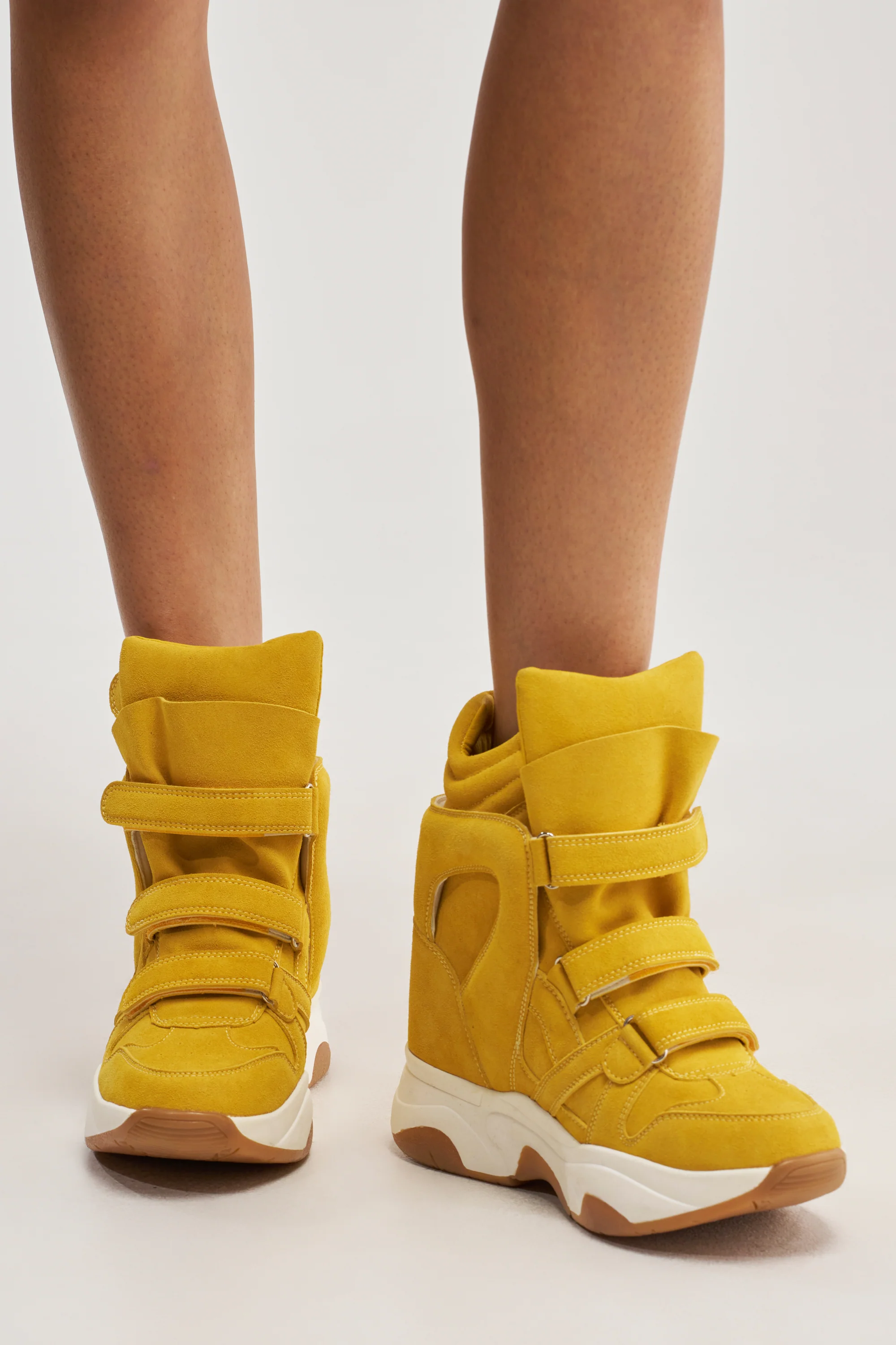 AZALEA WANG MARANTO MUSTARD WEDGE SNEAKER - Akira Wear