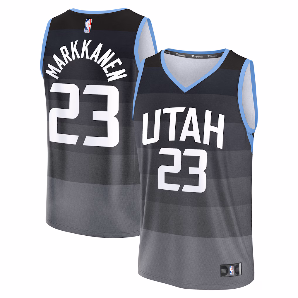 Youth Utah Jazz Lauri Markkanen Fanatics Black Fast Break Jersey - City Edition - Jersey