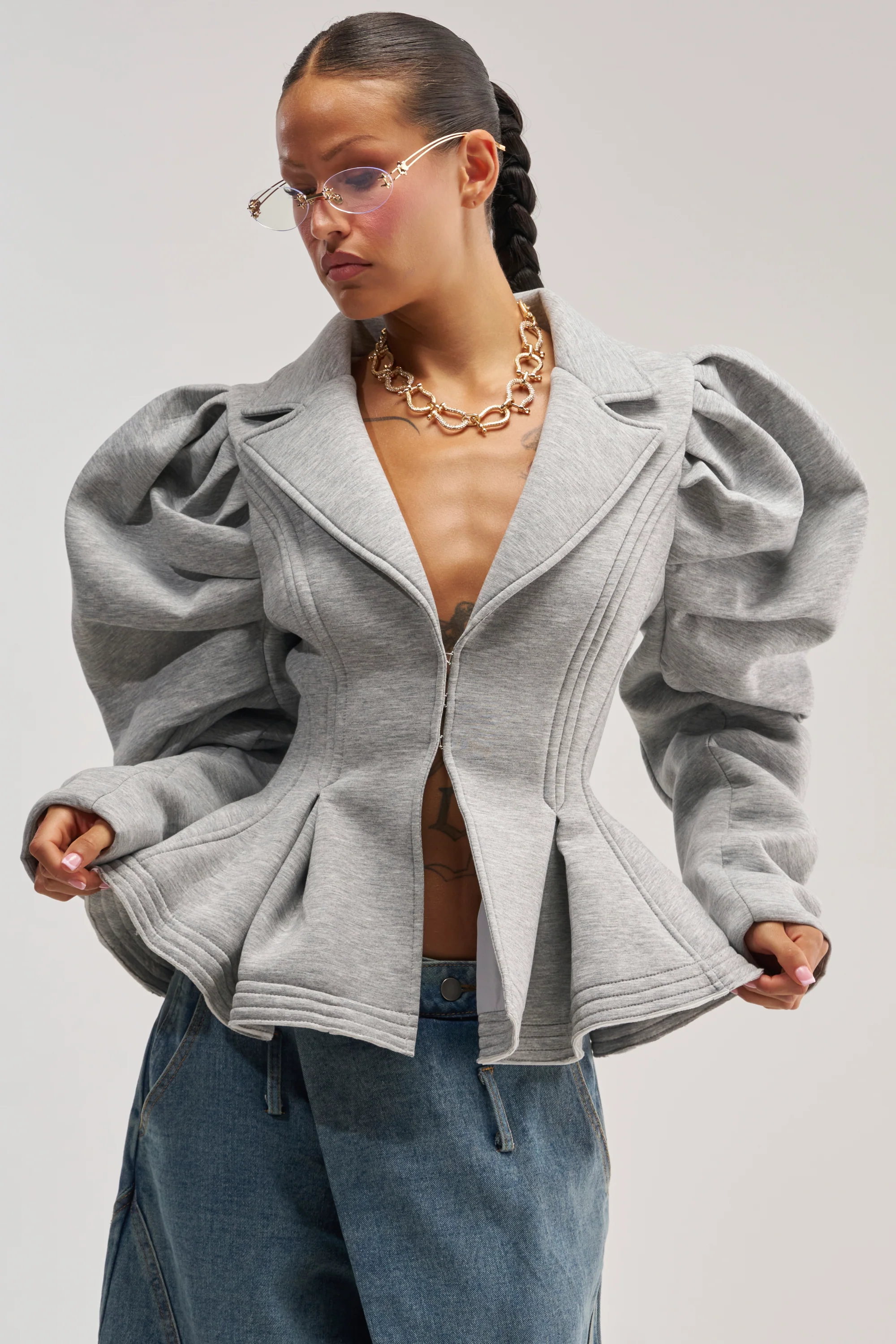 LIORA PEPLUM BLAZER - Akira Wear