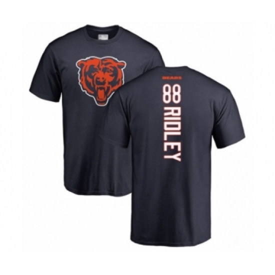 Football Chicago Bears #88 Riley Ridley Navy Blue Backer T-Shirt - Jersey