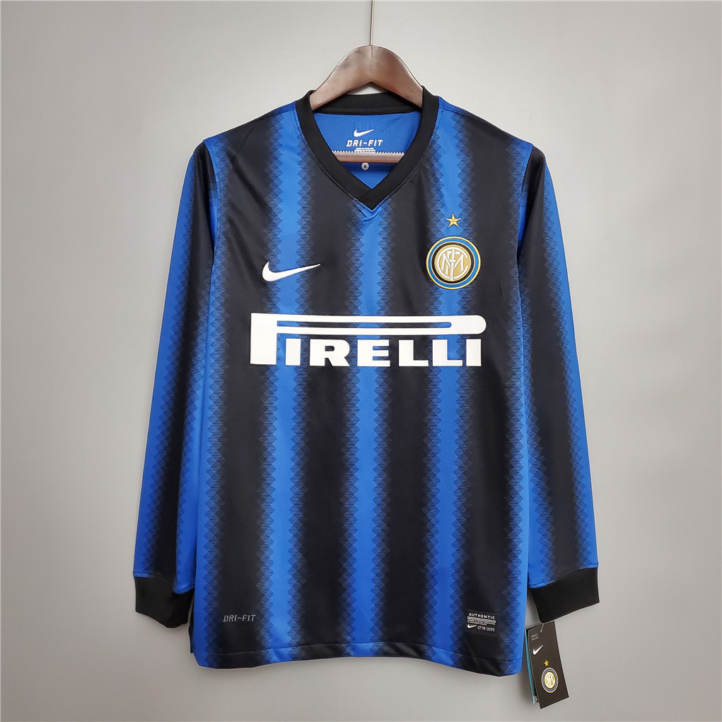 Inter Milan Jersey Custom Home Retro Soccer Jersey Long Sleeve 2010/11 - Jersey