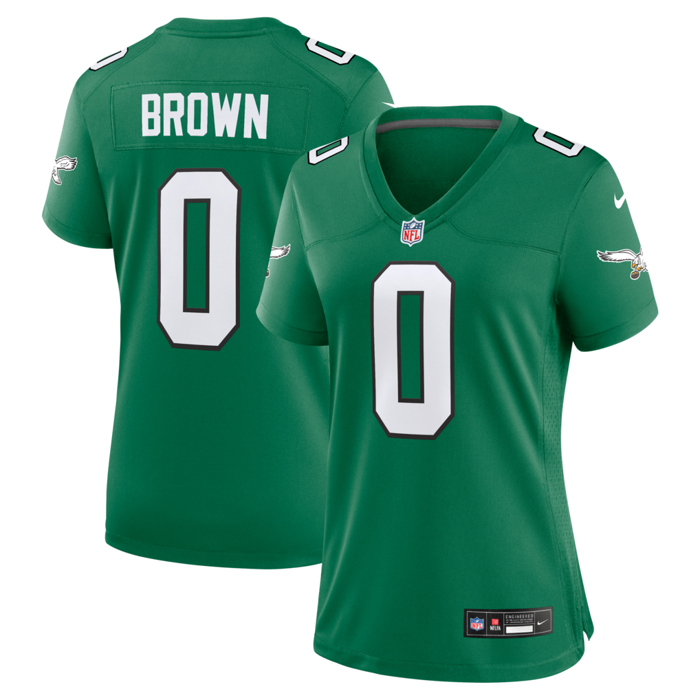 Women's Philadelphia Eagles Marquise Brown Nike Kelly Green Alternate Game Jersey - Jersey