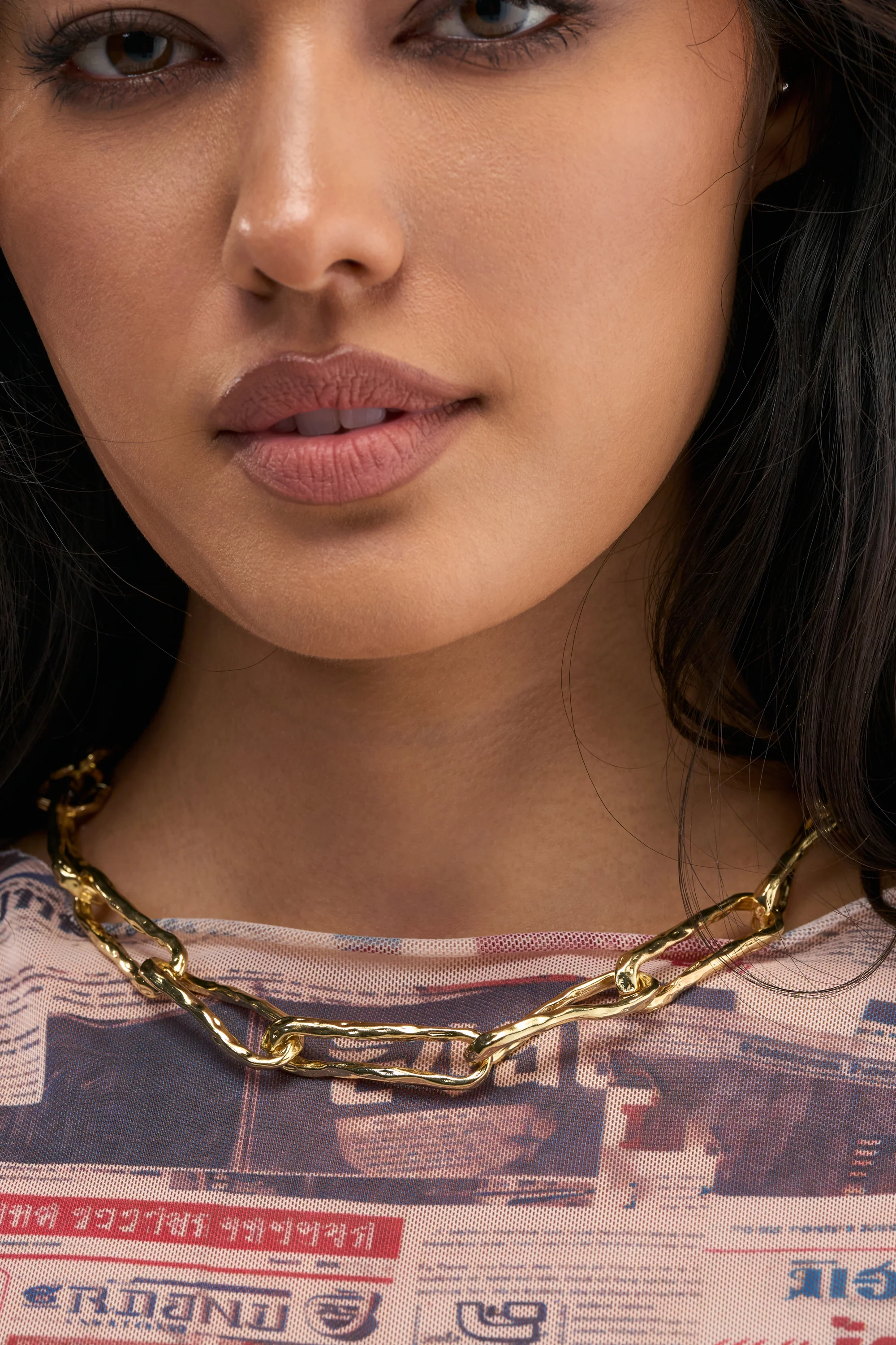 ORGANIC LINK NECKLACE IN GOLD - Akira Wear
