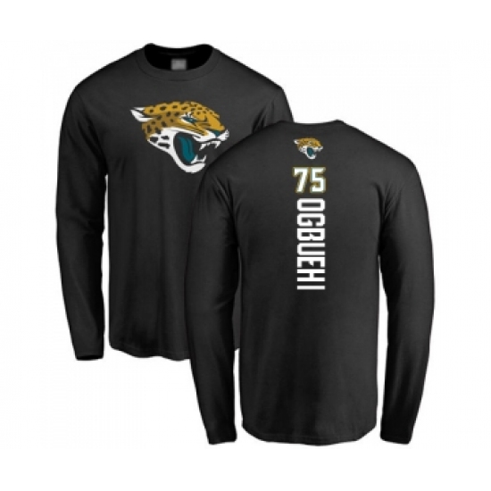 Football Jacksonville Jaguars #75 Cedric Ogbuehi Black Backer Long Sleeve T-Shirt - Jersey