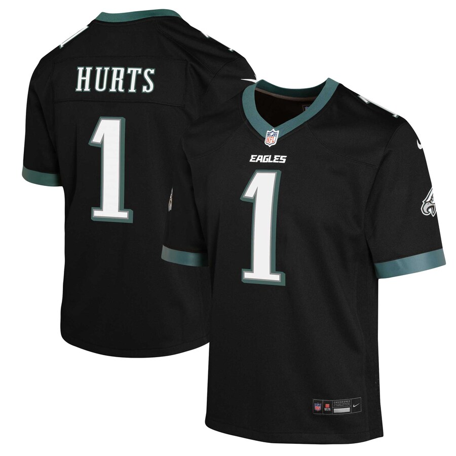 Youth Philadelphia Eagles Jalen Hurts Nike Black Alternate Game Jersey - Jersey