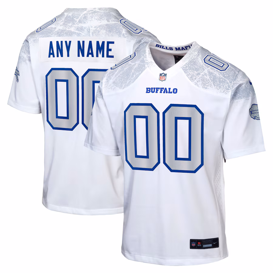 Youth Buffalo Bills Nike White 2025 Rivalries Collection Custom Game Jersey - Jersey