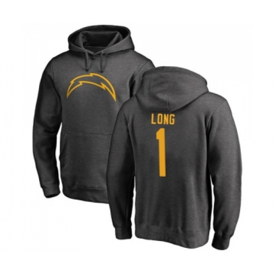 Football Los Angeles Chargers #1 Ty Long Ash One Color Pullover Hoodie - Jersey