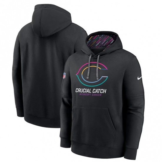 Men's Chicago Bears Black 2024 Crucial Catch Club Pullover Hoodie - Jersey