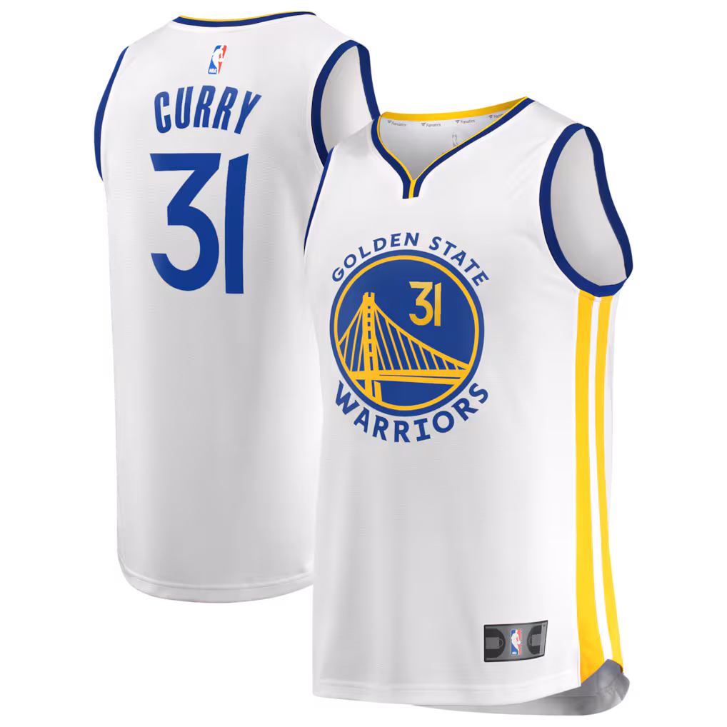 Men's Golden State Warriors Seth Curry Fanatics White Fast Break Replica Jersey - Association Edition - Jersey