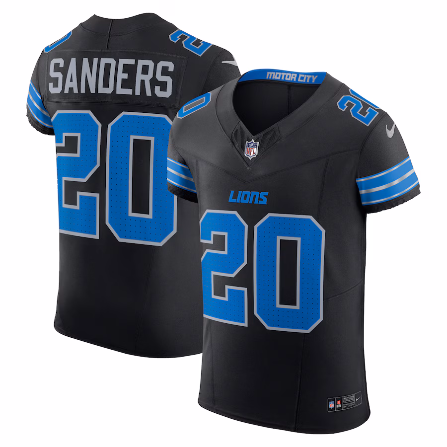 Men's Detroit Lions Barry Sanders Nike Black Alternate Vapor F.U.S.E. Elite Jersey - Jersey