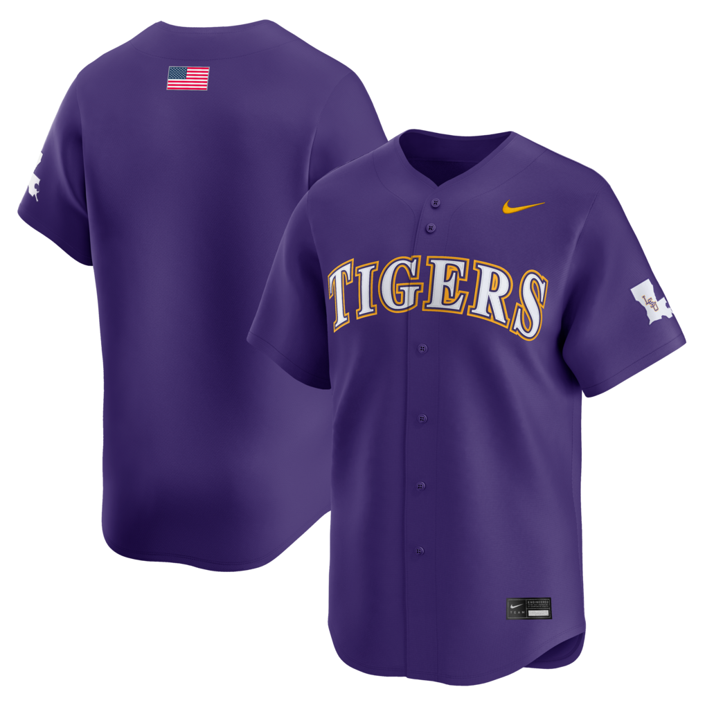 Men's Nike Purple LSU Tigers Alternate Limited Baseball Jersey - Jersey