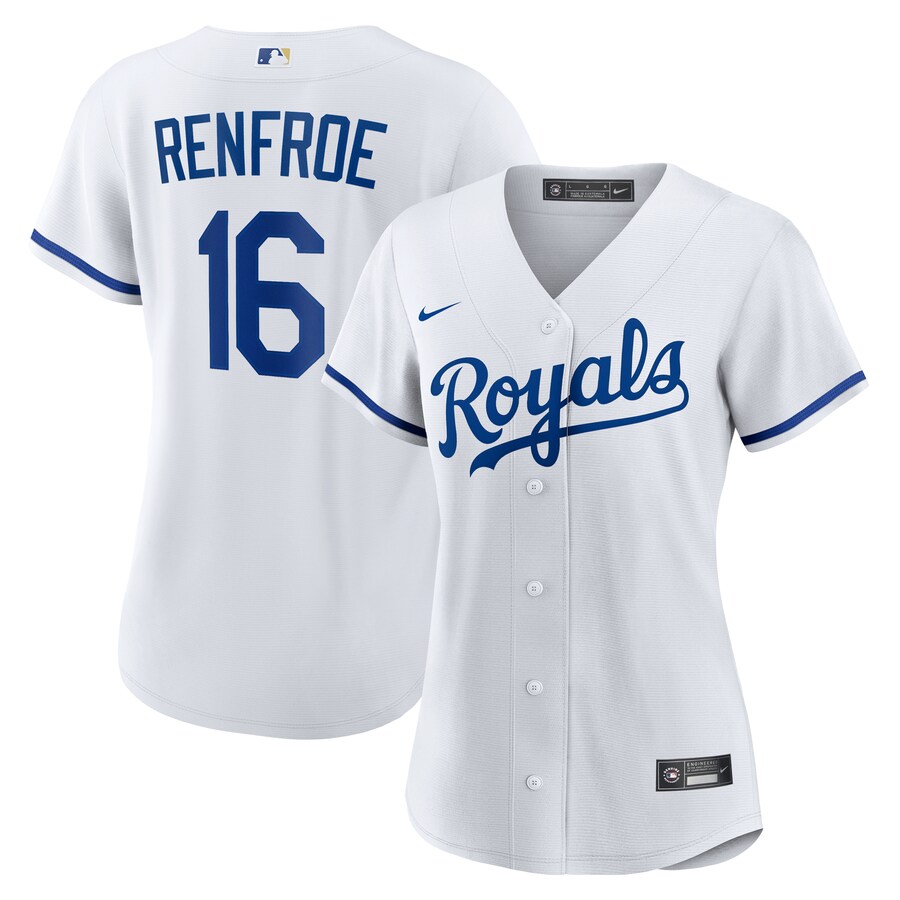 Women's Kansas City Royals Hunter Renfroe Nike White Home Replica Jersey - Jersey