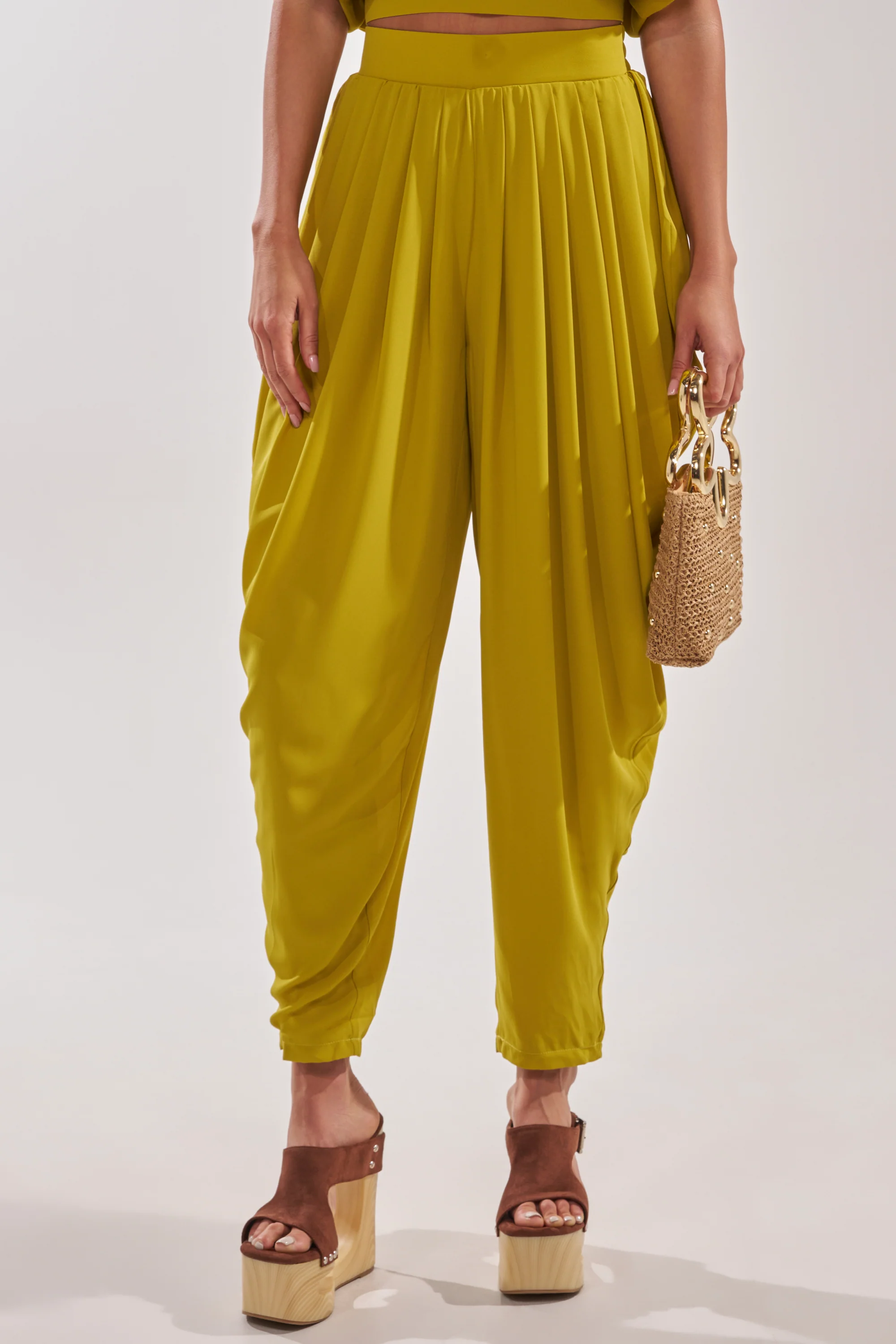 READY TO DANCE SLINKY PANT IN CHARTREUSE - Akira Wear