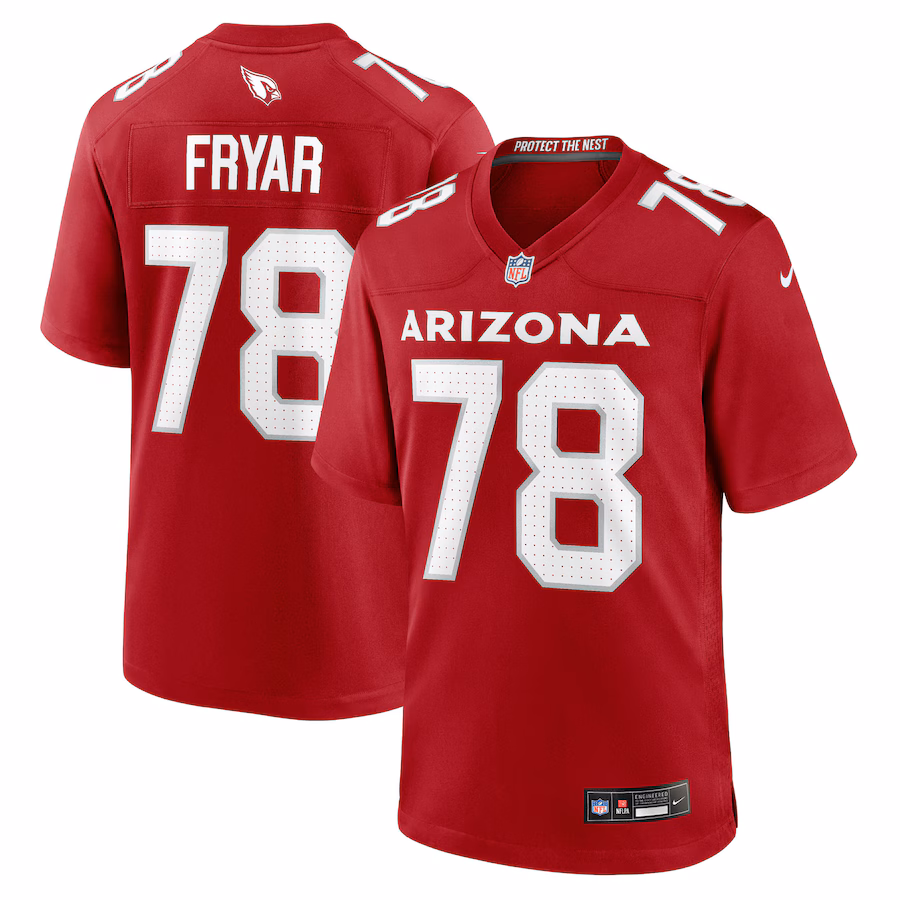 Men's Arizona Cardinals Josh Fryar Nike Cardinal Team Game Jersey - Jersey