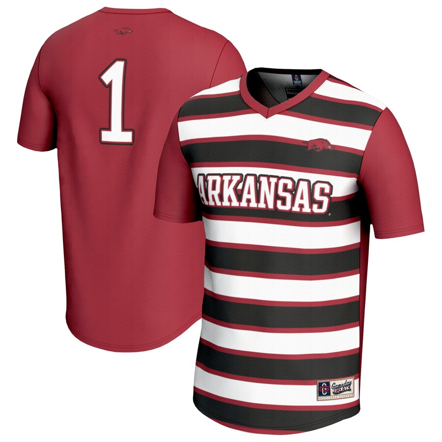 Youth GameDay Greats #1 Cardinal Arkansas Razorbacks Lightweight Soccer Fashion Jersey - Jersey
