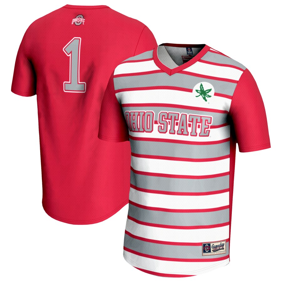 Youth GameDay Greats #1 Scarlet Ohio State Buckeyes Lightweight Soccer Fashion Jersey - Jersey