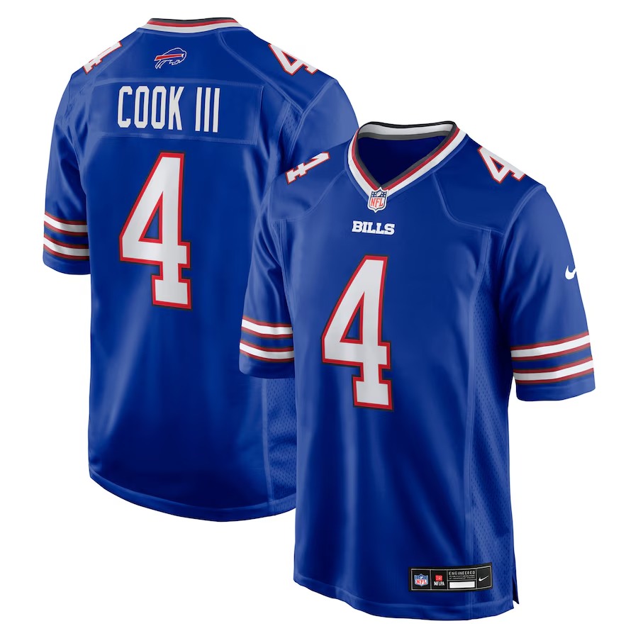 Men's Buffalo Bills James Cook III Nike Royal Team Game Jersey - Jersey