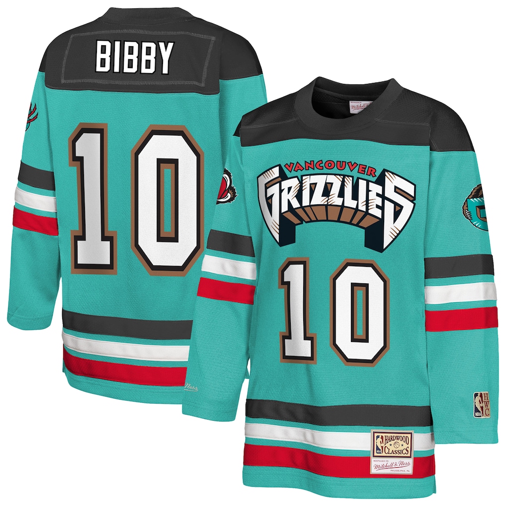 Youth Memphis Grizzlies Mike Bibby Mitchell & Ness Turquoise Maxxed Out 2.0 Fashion Hockey Jersey - Jersey