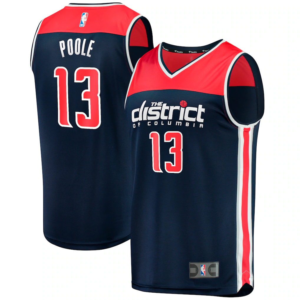 Youth Washington Wizards Jordan Poole Fanatics Navy Fast Break Player Jersey - Statement Edition - Jersey