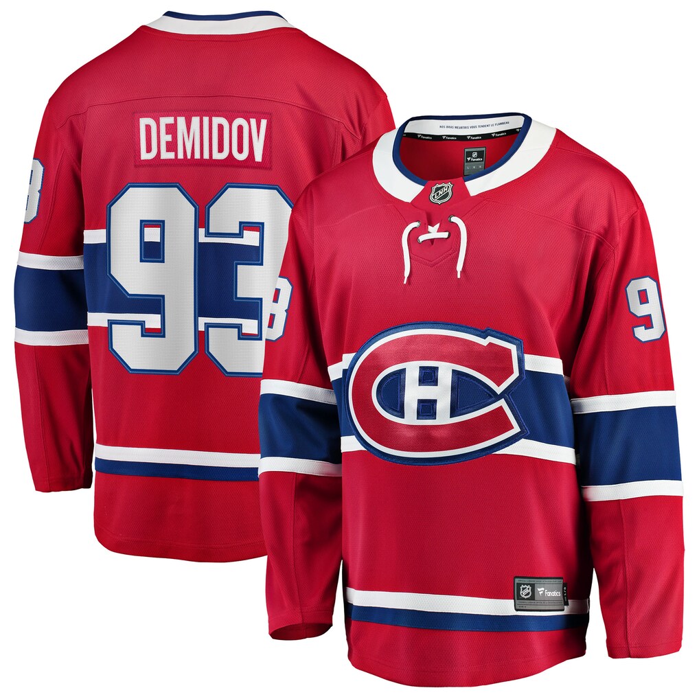 Men's Montreal Canadiens Ivan Demidov Fanatics Red Home Breakaway Jersey - Jersey
