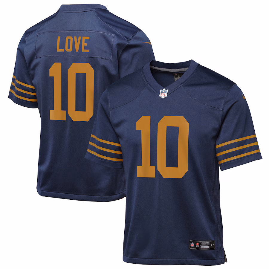 Youth Green Bay Packers Jordan Love Nike Navy The 1923 Classic Game Jersey - Jersey