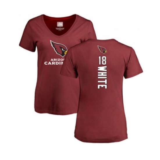 Football Women's Arizona Cardinals #18 Kevin White Maroon Backer T-Shirt - Jersey