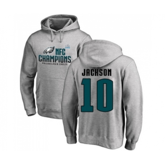 Philadelphia Eagles #10 DeSean Jackson Ash One Color Pullover Hoodie - Jersey