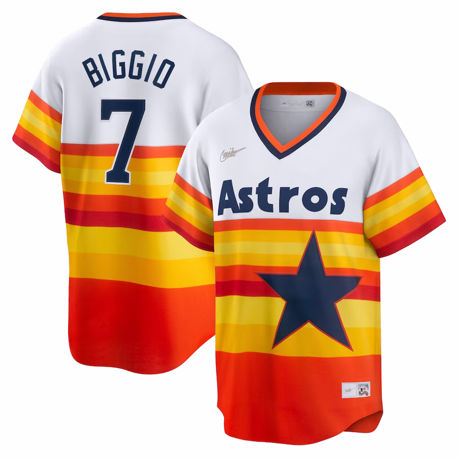 Men's Houston Astros Craig Biggio Nike White Home Cooperstown Collection Player Jersey - Jersey