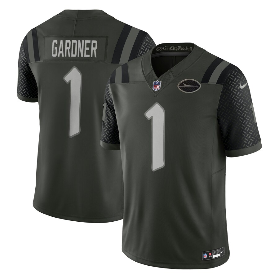 Men's New York Jets Ahmad Sauce Gardner Nike Gotham Green 2025 Rivalries Collection Limited Jersey - Jersey