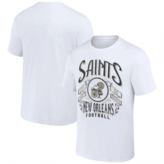 Men's New Orleans Saints White X Darius Rucker Collection Vintage Football T Shirt - Jersey
